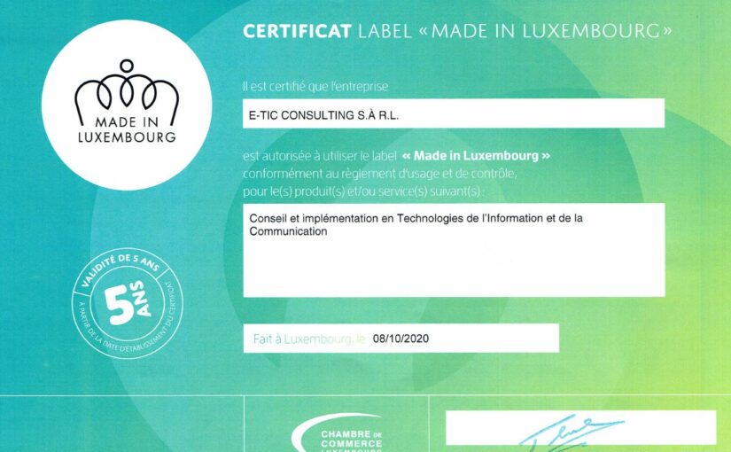 Certifié Made In Luxembourg